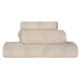 Roma Cotton Ribbed Textured Soft Absorbent 3 Piece Assorted Towel Set